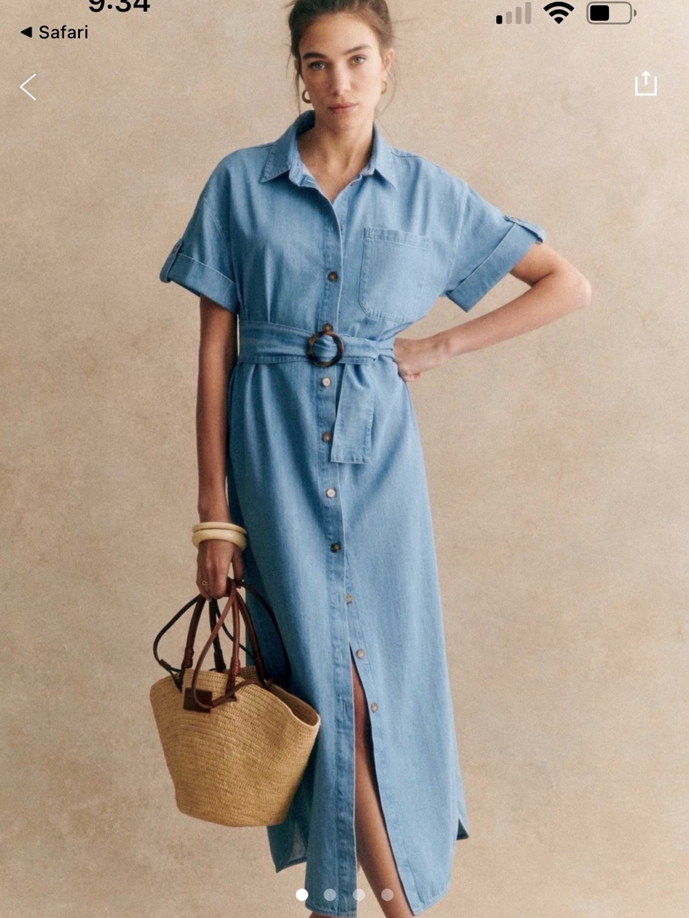 Sezane Dora Dress with Belt